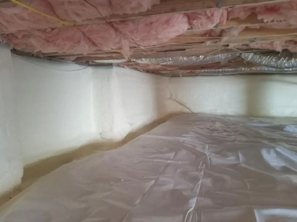 Crawl space encapsulation with closed-cell spray foam for Roof Maintenance in Savannah
